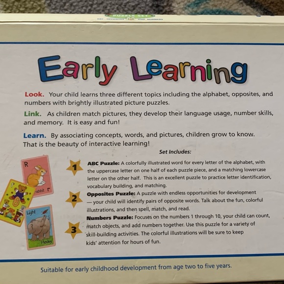 Early learning puzzle set flashcards - Picture 4 of 11